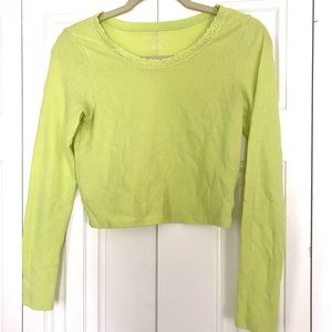 long sleeve crop top